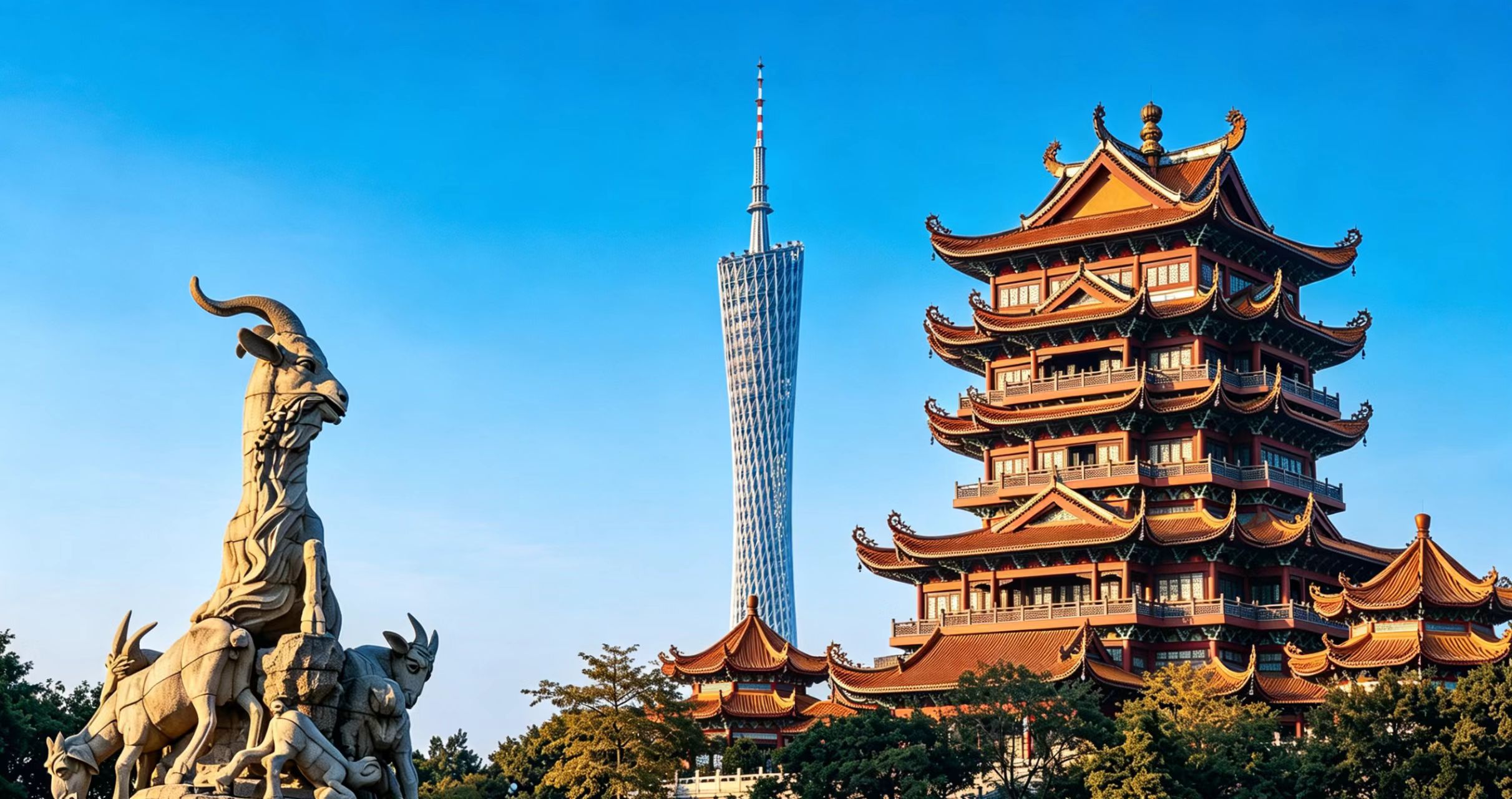 広州のアトリエ風景 - 五羊石像
